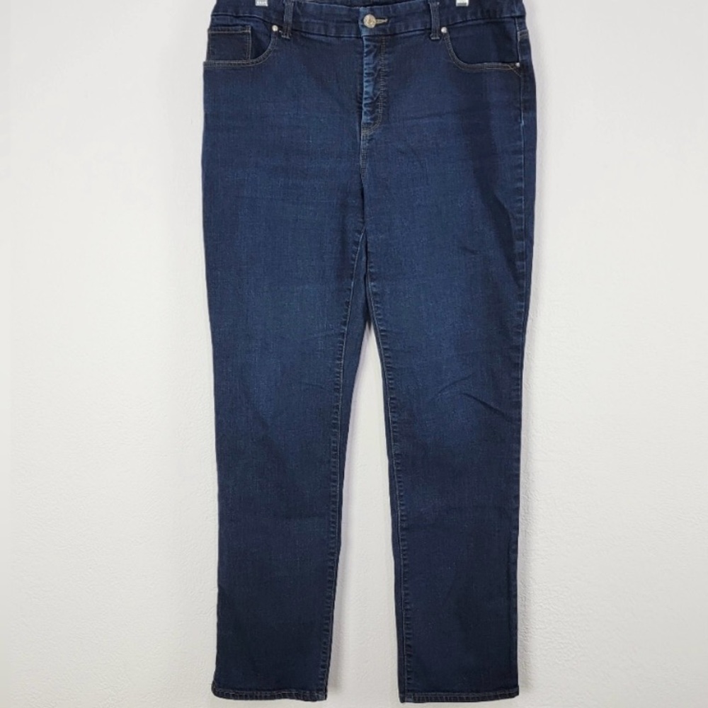Chicos So Slimming Girlfriend Slim Leg Jeans Women's Size 14?? see pictures